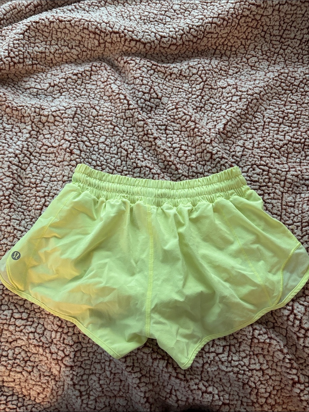 Neon Green Lulu Lemon Hotty Hot Shorts